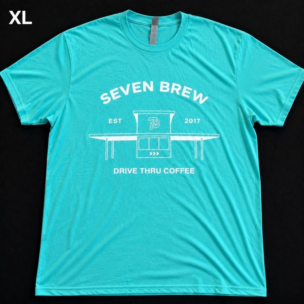 7 Brew Teal Unisex T-Shirt NWOT Size XL